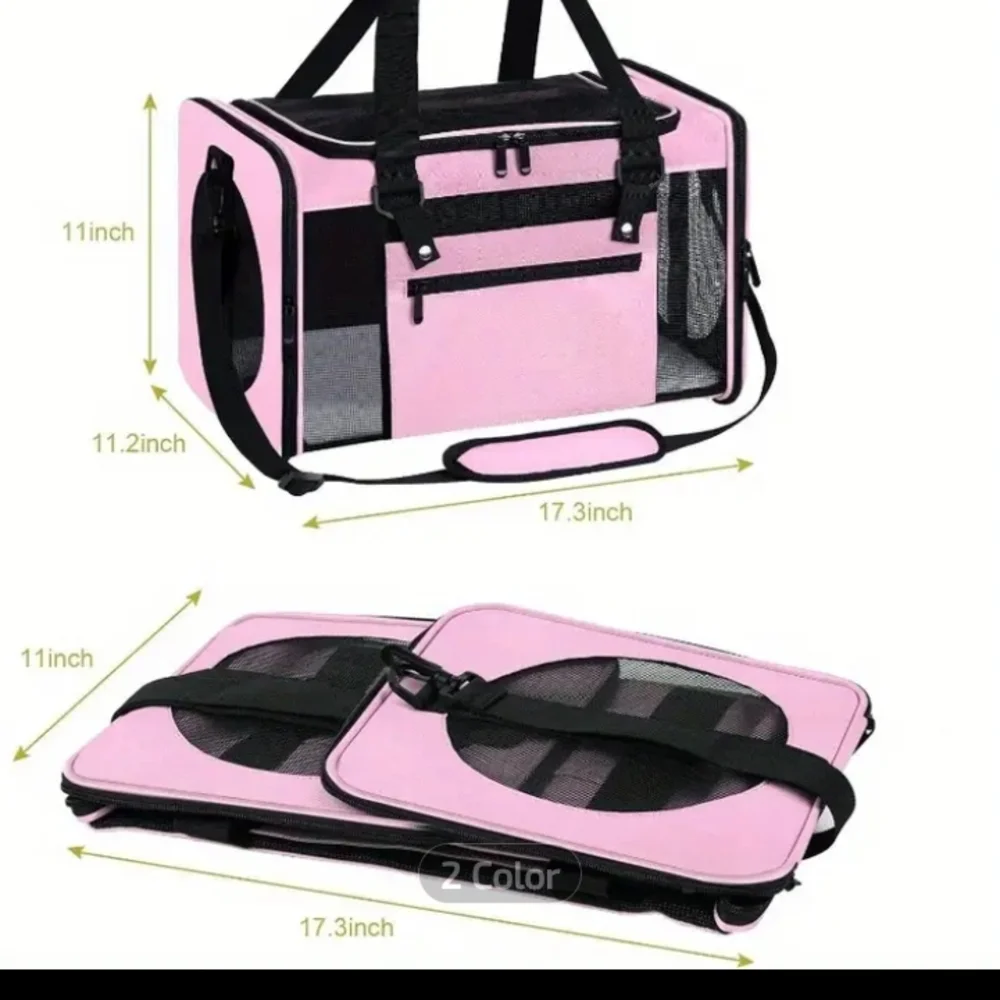 Pink and Black Pet Carrier